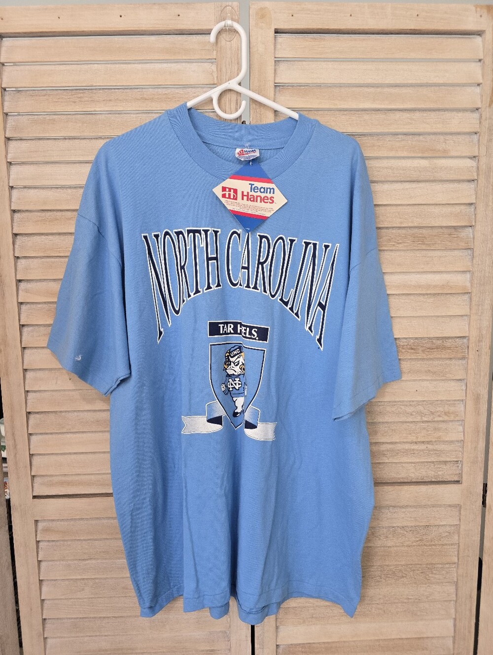 Vintage 90s UNC Tar Heels Hanes Blue NWT T-Shirt XXL